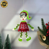 Elf Hanging - 3D Christmas Lantern File - Cricut File 1 - LightBoxGoodMan