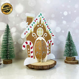 Gingerbread House - 3D Christmas Lantern File - Cricut File 1 - LightBoxGoodMan