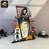 Skeletons - 3D Death Papercut Light Box File - Cricut File 1 - LightBoxGoodMan