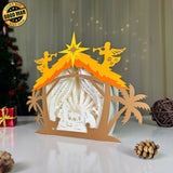 Nativity - Nativity House Papercut Lightbox File - Cricut File 2 - LightBoxGoodMan