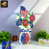 4th Of July 2 - 3D America Lantern File - Cricut File - LightBoxGoodMan