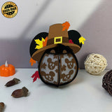 Mickey - Thanksgiving Themed 3D Disney Mouse Lantern File - Cricut File 1 - LightBoxGoodMan