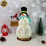 Snowman Xmas 2 - 3D Christmas Lantern File - Cricut File 2 - LightBoxGoodMan