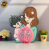 Mother's Day - Mother's Day Themed 3D Lantern File - Cricut File 1 - LightBoxGoodMan