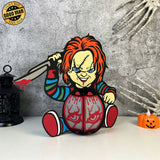 Chucky - Halloween Themed 3D Lantern File - Cricut File 1 - LightBoxGoodMan