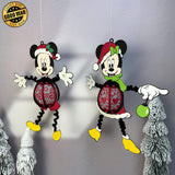 Pack 2 Mickey Minnie Xmas Hanging - 3D Christmas Lantern File - Cricut File - LightBoxGoodMan