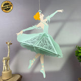 Ballet - 3D Ballet Dancer Papercut Lantern File - Cricut File 1 - LightBoxGoodMan