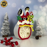 Santa Claus - Santa Sack Papercut Lightbox File - Cricut File 1 - LightBoxGoodMan