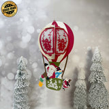 Air Balloon Christmas - 3D Christmas Lantern File - Cricut File - LightBoxGoodMan