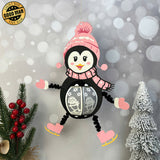 Penguin Hanging - 3D Christmas Lantern File - Cricut File 1 - LightBoxGoodMan