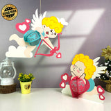 Cupid Couple - 3D Love Lantern File - Cricut File 1 - LightBoxGoodMan