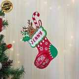 Personalized Sock - 3D Christmas Lantern File - Cricut File 2 - LightBoxGoodMan