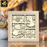 Cute Ghost Christmas – Paper Cut Light Box File - Cricut File - 8x8" - LightBoxGoodMan