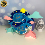 Whale Couple - 3D Love Lantern File - Cricut File 1 - LightBoxGoodMan