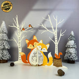 Fox - 3D Christmas Lantern File - Cricut File - LightBoxGoodMan