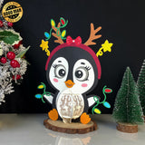 Penguin - 3D Christmas Lantern File - Cricut File 2 - LightBoxGoodMan