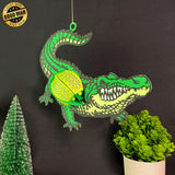 Crocodile - 3D Crocodile Lantern File - 9.5x8" - Cricut File - LightBoxGoodMan