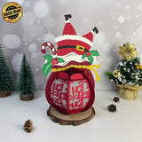 Hohoho - 3D Christmas Gift Bag Lantern File - Cricut File 1 - LightBoxGoodMan