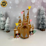 Castle Disney Xmas - 3D Christmas Lantern File - Cricut File 1 - LightBoxGoodMan