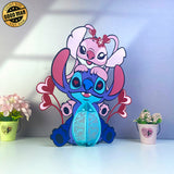 Stitch Couple - 3D Love Lantern File - Cricut File 1 - LightBoxGoodMan