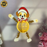 Dog Xmas Hanging - 3D Christmas Lantern File - Cricut File 1 - LightBoxGoodMan