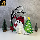 Christmas Ghost 1 - 3D Christmas Lantern File - Cricut File 3 - LightBoxGoodMan