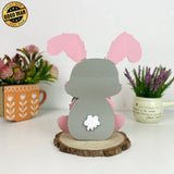 Easter Bunny Card - Easter Candy Treat Holder Paper Cutting File - 4.3x3.2" - Cricut File - LightBoxGoodMan
