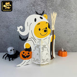 Pooh Halloween - Winnie The Pooh Themed 3D Halloween Lantern File - Cricut File 1 - LightBoxGoodMan