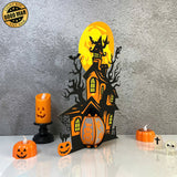 Haunted House - Halloween Themed 3D Lantern File - Cricut File 1 - LightBoxGoodMan