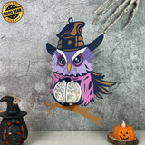 Witch Owl - 3D Owl Lantern File - Cricut File 4 - LightBoxGoodMan