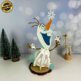 Olaf - 3D Christmas Lantern File - Cricut File 1 - LightBoxGoodMan