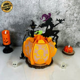 Pumpkin Witch - Halloween Themed 3D Lantern File - Cricut File 1 - LightBoxGoodMan