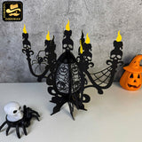 Halloween Candelabra - 3D Halloween Candles Lantern File - Cricut File - LightBoxGoodMan