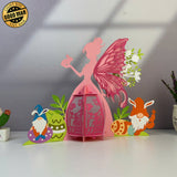 Fairy Easter - 3D Easter Fairy Lantern File - Cricut File 3 - LightBoxGoodMan