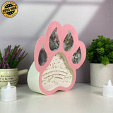 Cat Memorial 3 - Paw-shaped Papercut Lightbox File - 7.6x8" - Cricut File - LightBoxGoodMan - LightboxGoodman