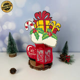 Santa Boots - 3D Christmas Lantern File - Cricut File 1 - LightBoxGoodMan