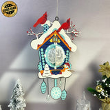 Pendulum Clock - 3D Christmas Lantern File  - Cricut File 1 - LightBoxGoodMan