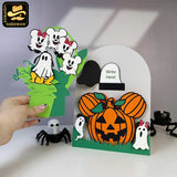 Halloween Mickey - 3D Halloween Flowers Vase Pop-up Card File - Cricut File - LightBoxGoodMan