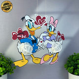 Duck Couple - 3D Love Lantern File - Cricut File 1 - LightBoxGoodMan