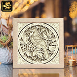 Christmas Cardinal Bird – Paper Cut Light Box File - Cricut File - 8x8" - LightBoxGoodMan
