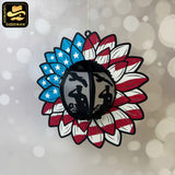 America Sunflower - 3D America Sunflower Lantern File - Cricut File - LightBoxGoodMan