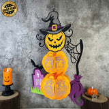 Jack O'Lantern - 3D Pumpkin Lantern File - Cricut File 2 - LightBoxGoodMan