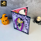 Halloween Shaker Card - 3D Halloween Shaker Card File - Cricut File 1 - LightBoxGoodMan