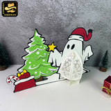 Christmas Ghost 2 - 3D Christmas Lantern File - Cricut File 3 - LightBoxGoodMan