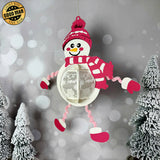 Snowman Hanging - 3D Christmas Lantern File - Cricut File 1 - LightBoxGoodMan