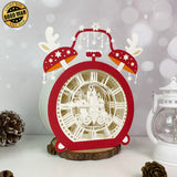 Clock - Christmas Clock Papercut Lightbox File - Cricut File 1 - LightBoxGoodMan