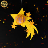 Shooting Star - 3D Christmas Lantern File - Cricut File 1 - LightBoxGoodMan