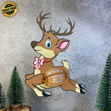 Deer - 3D Christmas Lantern File - Cricut File 1 - LightBoxGoodMan