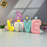 Gnome Love - 3D Love Lantern File - Cricut File 1 - LightBoxGoodMan