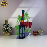 Wine Bottle - 3D New Year Lantern File - Cricut File 1 - LightBoxGoodMan